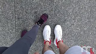 Monica Lima Surprise Blowjob in Car with Giant Clit Brazilian Cutie
