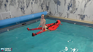 Naked and Horny on My Inflatable Submarine Girl