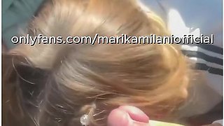 Risky Car Blowjob - Swallowing Every Drop With Marika Milani And Chris Diamond