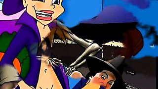 Halloween famous toons orgy
