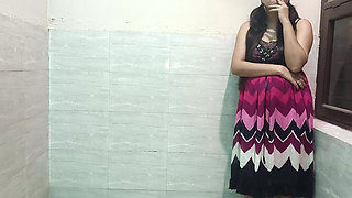 Desi Indian Step Father punishes his young 18+ step daughter after he sees her smoking alone