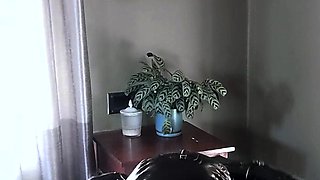 Cute amateur brunette naughty in solo jerking show on camera