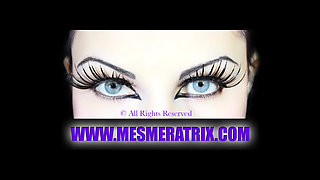 Latex femdom chick walking on slaves body