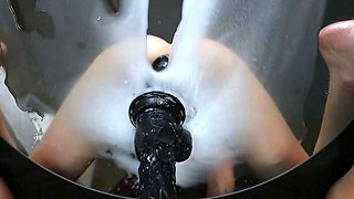 Blonde Teen Squirts Hard on BBC and Toys