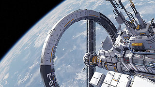 The best sex in space. Hot japanese babe gets fucked hard on orbital space station