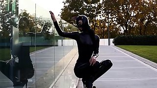 Outdoor Latex Fun with a Hot Amateur