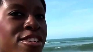 Sandy beach interracial fucking