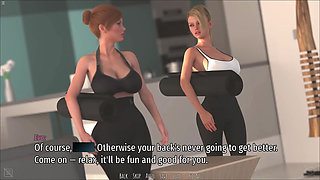 Big Ass Stepmom Leggins Phant Brokes While She Doing Yoga With Stepdaughter Infront Her Stepson