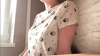 Taboo! Step Dad Fucks Step Daughter While Nobody Is Home - Russian Amateur with Conversation