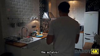 Daddy4k. redhead heads completely kinky and hops on daddy's dong