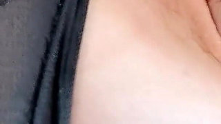 Slutty Woman Masturbates Her Shaved Pussy with a Dildo in Torn Pantyhose and Orgasms Close-up