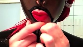 two women fetish latex asslicking and anal mff