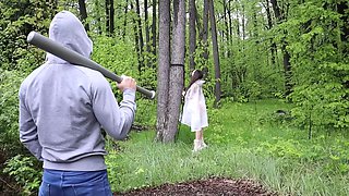 A walk in the woods ended with a sudden bdsm session for a young russian bitch