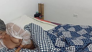 I Surprise My Stepsister in Bed Masturbating and I Get Into Her Sheets - Porn 100% in Spanish.