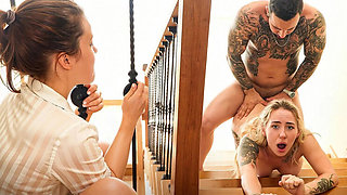 Blonde Slavic MILF Bella Mur Fucked Hard by Neighbors - Big Tits Amateur Creampie & Sloppy Deepthroat