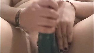 Stepmom Putting a Cucumber in Her Pussy and Squirting