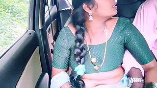 Cheating desi housewife. Car sex with husbend's brother. Telugu dirty talks.