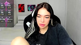 Stacked brunette goes solo toys and masturbation