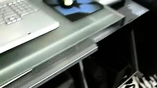 Tan stud gives a POV blowjob to his big cock