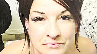 Busty Brunette Fucks Two Dildos Dripping Wet Fun