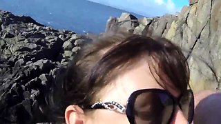 Amateur Mature Blowjob on the Beach