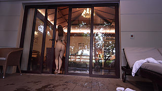 Just an Adorable Busty Girl Gets Deep Creampie After Nude Photoshoot in the Private Villa!