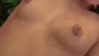 Dark haired teen gets cum in mouth in pov action