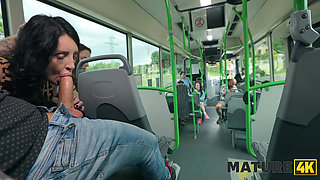 MATURE4K. FUCK ME IN THE BUS! In front of everyone...