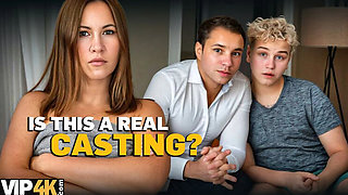 HD MILF Neighbor Threesome Casting - Big Natural Tits & Hardcore Fuck with Hot Russian Cougar