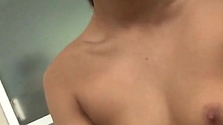 Babe in Brazil Uniform Strips and Plays Solo in the Kitchen