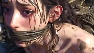 Trash Bondage Humiliation - Desperate Woman Craving Creampie