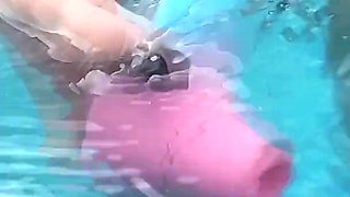 Holding Breath Underwater in Pool, Masturbation and Orgasm