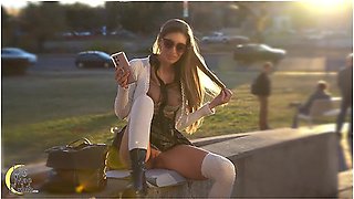 Shopping With Nipples Exposed And No Panties