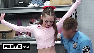 Daisy Fox Anal Creampie by Security Guard Nicky Rebel After Shoplifting Bust