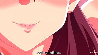 Harder Hentai Sex - Anime Girl Ahegao Cumshot on Big Tits