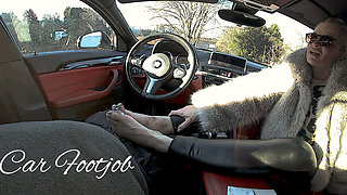 Car Footjob