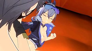 Outdoor pleasure with sex toys in hentai video