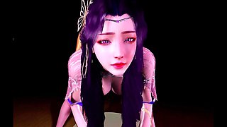 Bigboobs Lady Deep Throat - 3D Animation