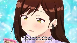 Brunette and busty teen never misses a chance to take his big cock inside hentai