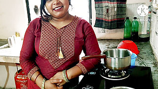 Indian Desi Mommy Neighbor Boy With Kitchen