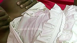 Pregnant ebony MILF banged hard by step son with big cock