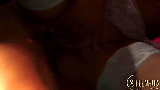 Slut Trio Shares One Cock And Sucks Each Others Pussy