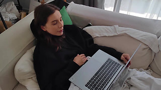 Her Stepfather Punished Her by Fucking Her in All Holes Because She Was Expelled From the University.