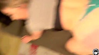 Busty Blonde Aria Six Rides Lil D's Cock - Sloppy BJ & Cum in Mouth