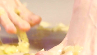 Barefoot Fruit Crush & Feet Licking
