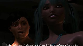 Two 3d cartoon cuties are ready for their bath