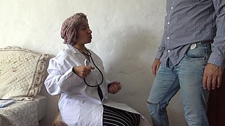 This Turkish Doctor Is Shocked!!! I Take Out My Big Cock in Front of Her.