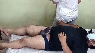 Big Tit Nurse Deepthroats & Gags on Big Dick Until He Cums