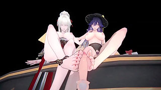Wuthering Waves - Lucilla X Hiyuki FFM Sex -3d Hentai Animations