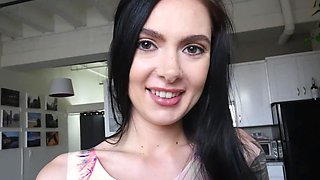 Dirty diva Marley devours Tony's dick from behind while he fingers her in POV passion